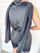 Load image into Gallery viewer, Pass Me By Black Romper