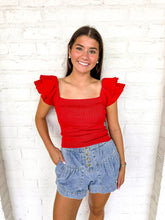Load image into Gallery viewer, Over By Now Red Top