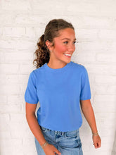 Load image into Gallery viewer, For The Moment Blue Top