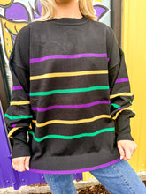 Load image into Gallery viewer, Lundi Gras Black Stripe Top