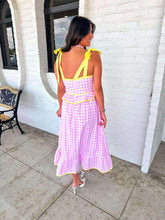 Load image into Gallery viewer, Shores Of Shells Pink Gingham Dress