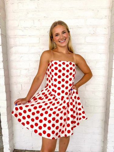 Wild About You Red Polka Dot Dress