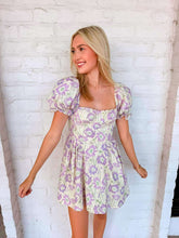 Load image into Gallery viewer, The Way Lavender Floral Print Dress