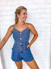 Load image into Gallery viewer, Save The Day Denim Romper