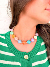 Load image into Gallery viewer, Multicolor Oversized Faceted Pastel Bead Necklace