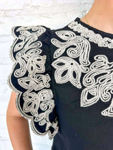 Load image into Gallery viewer, THML Days Ahead Black Flutter Sleeve Top