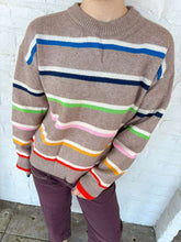Load image into Gallery viewer, THML Stripe Love Taupe Sweater