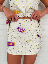 Load image into Gallery viewer, Queen Of Sparkles LSU Multi Rhinestone Scattered Logo Skirt