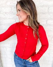 Load image into Gallery viewer, Next Chapter Red Cardigan Top