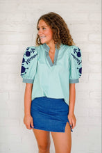 Load image into Gallery viewer, Feel The Warmth Blue Top