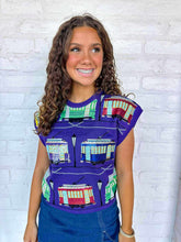 Load image into Gallery viewer, Queen Of Sparkles Dark Purple Street Car Short Sleeve Top