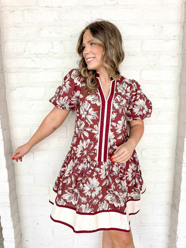 Turn The Other Way Burgundy Dress