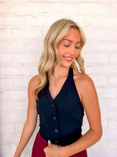 Load image into Gallery viewer, A Chic Halter Black Top
