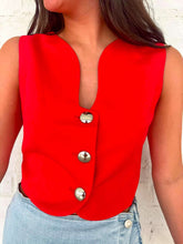 Load image into Gallery viewer, First Class Red Vest Top