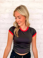 Load image into Gallery viewer, Favorite Tee Black &amp; Red