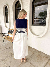 Load image into Gallery viewer, For The Record Navy Dress