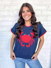Load image into Gallery viewer, Crabby Mood Navy Top