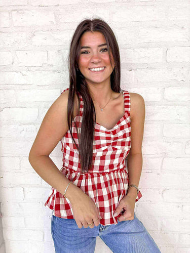 Real Good Time Red & White Top