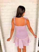 Load image into Gallery viewer, Temporary Stop Purple Polka Dot Dress