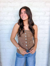 Load image into Gallery viewer, The Main Brown Denim Top