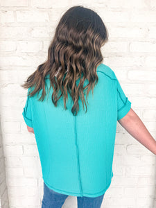 Moving Through Turquoise Top