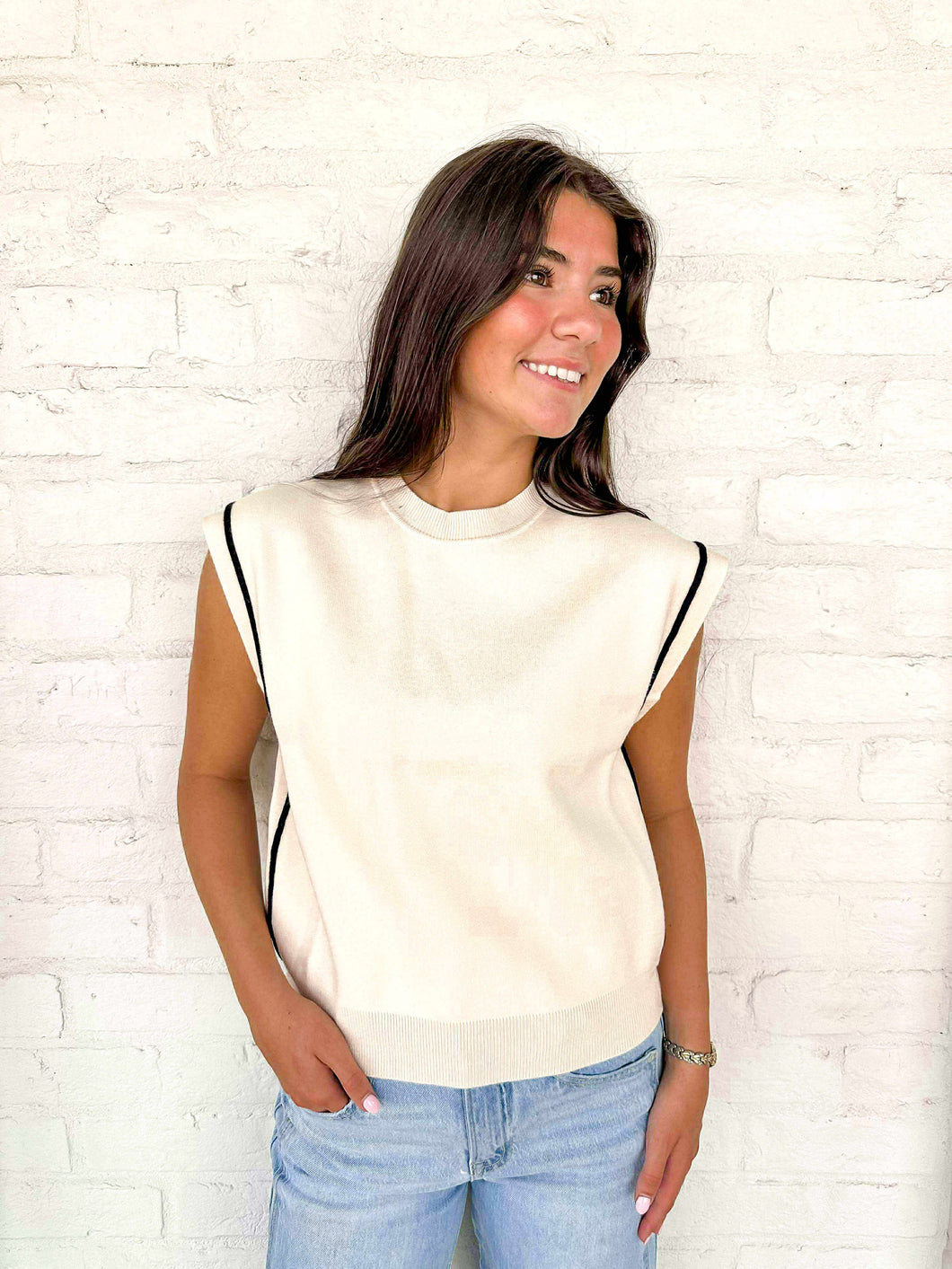 THML Over Here Cream Top