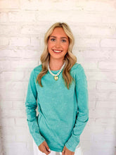 Load image into Gallery viewer, Cozy Days Mint Long-sleeve Top