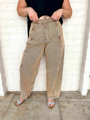 Break The News Camel Barrel Jeans
