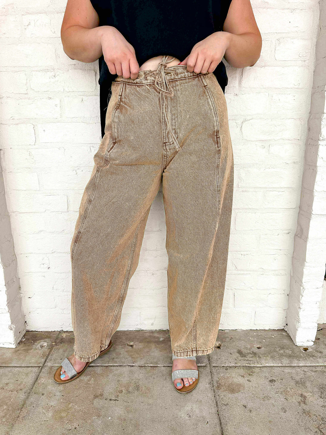 Break The News Camel Barrel Jeans