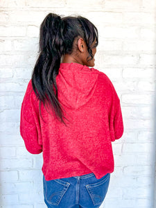 On The Go Warmth Red Hoodie