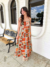Load image into Gallery viewer, Palm Tree Degree Weather Orange Dress