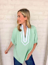 Load image into Gallery viewer, Fair Enough Green Stripe Top