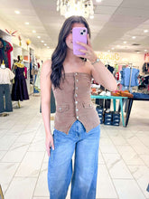 Load image into Gallery viewer, The Main Brown Denim Top