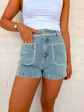 Load image into Gallery viewer, The Austin Stitch Denim Shorts