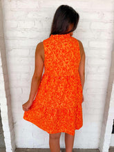 Load image into Gallery viewer, THML Orange Kiss Textured Dress