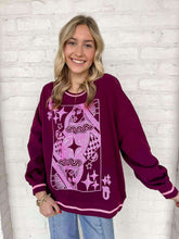Load image into Gallery viewer, Queen Of Sparkles Maroon &amp; Pink Logo Sweatshirt
