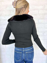 Load image into Gallery viewer, Meet My New Friend Black Fur Top