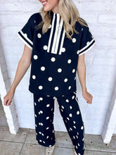 Load image into Gallery viewer, Polka Dot Fever Black Pant Set