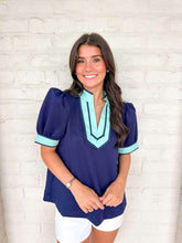 Load image into Gallery viewer, Finding Hope Navy Top