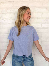 Load image into Gallery viewer, Fill My Cup Cropped Heather Grey Tee