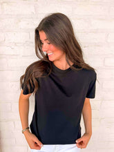 Load image into Gallery viewer, Fill My Cup Cropped Black Tee