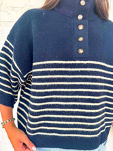 Load image into Gallery viewer, Delicate Delight Navy Top