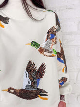 Load image into Gallery viewer, Queen Of Sparkles Flying Duck Mock Neck Sweatshirt
