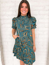 Load image into Gallery viewer, THML Genuine Glance Teal Dress