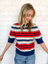 Load image into Gallery viewer, THML Sail To Me Navy Stripe Top