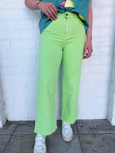 Load image into Gallery viewer, Days Ahead Acid Neon Green Denim Jean