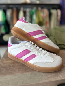Deer Fuchsia And White Sneaker