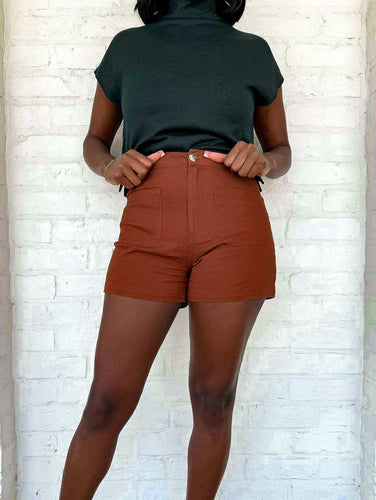 Recap From Here Chestnut Shorts