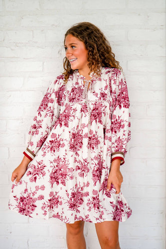 Rain On My Mind Burgundy Dress