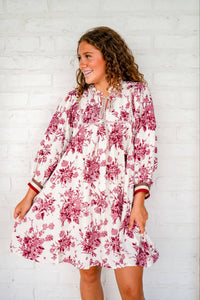 Rain On My Mind Burgundy Dress